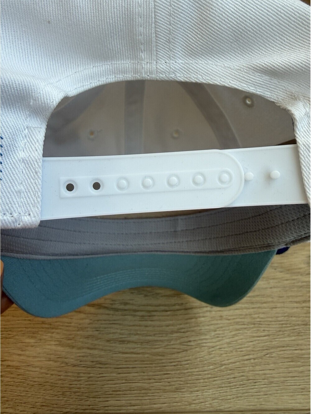 Work In Progress Boulder Colorado Rope Hat White Blue Snapback Embroidered - Picture 7 of 8